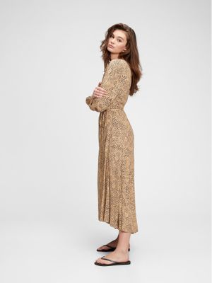 Flounce Midi Wrap Dress Flounce Midi Wrap Dress
