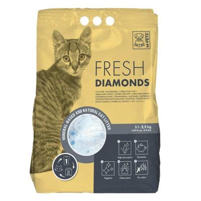 M-Pets Fresh Diamonds Silica Gel Cat Litter Non Scented 5L