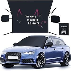 Protector Car Cover Car Windshield Cover for Ice and Snow Winter Frost Windshield Snow Ice Removal Cover Windscreen Winter Cover with Side Mirror Covers for Most Cars Trucks Vans and SUVs Royalo0.3kg Lightinthebox