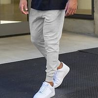 Men's Sweatpants Joggers Trousers Pocket Drawstring Elastic Waist Plain Comfort Breathable Outdoor Daily Going out Fashion Casual Black Red Lightinthebox - thumbnail