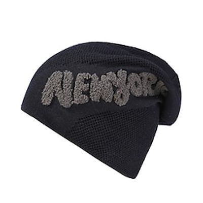 Unisex Beanie Hat Knit Beanie Beanies Skull Cap Black Red Acrylic  Cotton Travel Outdoor Vacation Plain Windproof Warm Lightinthebox