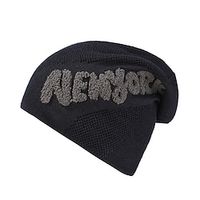 Unisex Beanie Hat Knit Beanie Beanies Skull Cap Black Red Acrylic  Cotton Travel Outdoor Vacation Plain Windproof Warm Lightinthebox - thumbnail