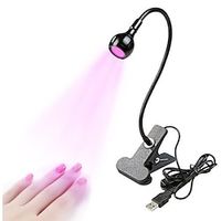 3W UV LED Nail Lamp4 Levels Adjustable Mini Gel X Flash Cure Light Portable Gooseneck Nail Lamp with Switch for Gel Polish Curing Nail Tips Art Tools Accessories(Black) Lightinthebox - thumbnail