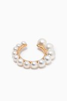 Single Pearl Ear Cuff in 18kt Yellow Gold - thumbnail