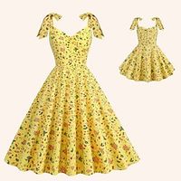 Retro Vintage 1950s Rockabilly Dress A-Line Dress Swing Dress Audrey Hepburn Women's Cosplay Costume Halloween Daily Wear Dress Lightinthebox