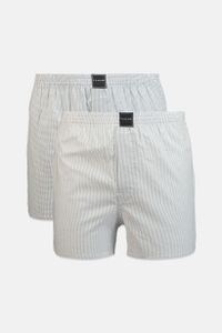 Mens 2 Pck Woven Boxer  Grey