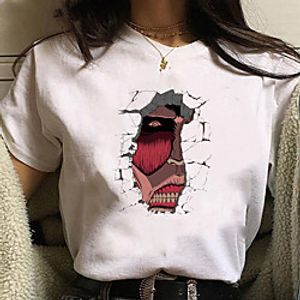 Inspired by Attack on Titan Cosplay Anime Cartoon Polyester  Cotton Blend Print Harajuku Graphic Kawaii T-shirt For Women's  Men's Lightinthebox
