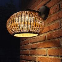 Outdoor LED Wall Lamp Rattan Waterproof IP65 Lighting Wall Light for Patio Garden 110-240V miniinthebox - thumbnail