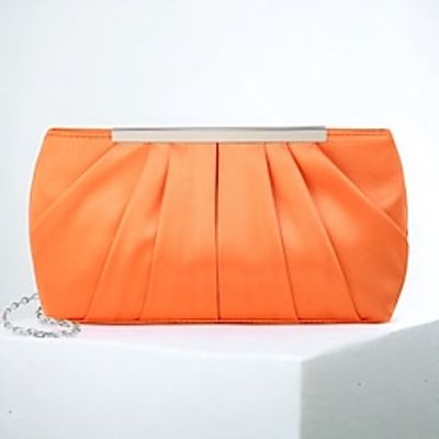 Women's Clutch Evening Bag Wristlet Silk Party Daily Holiday Chain Large Capacity Multi Carry Solid Color Silver Orange color Black Lightinthebox Women's Clutch Evening Bag Wristlet Silk Party Daily Holiday Chain Large Capacity Multi Carry Solid Color Silver Orange color Black Lightinthebox