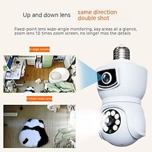 Secure Your Home with Light Bulb Security Cameras - 2.4GHz Indoor Wireless WiFi 360 PanTilt HD 1080P Full Color Night Vision Motion Detection  More! Lightinthebox