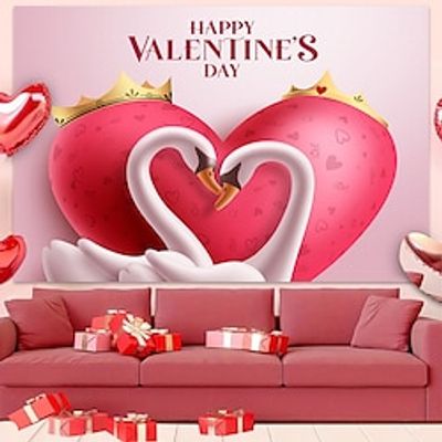 Valentine's Day Heart Hanging Tapestry Wall Art Large Tapestry Mural Decor Photograph Backdrop Blanket Curtain Home Bedroom Living Room Decoration Lightinthebox