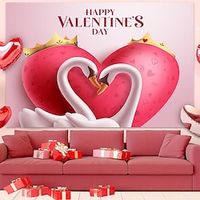 Valentine's Day Heart Hanging Tapestry Wall Art Large Tapestry Mural Decor Photograph Backdrop Blanket Curtain Home Bedroom Living Room Decoration Lightinthebox - thumbnail