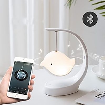 LED Creative Bird Night Light Bluetooth Speaker Colorful Home Decoration Bedroom Desktop Bedside Charging Music Table Lamp Romantic Touch Atmosphere Light Sleep Companion Table Lamp Children's Gift Lightinthebox