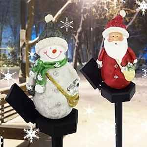 Christmas Pathway LED Solar Lights Outdoor Waterproof Lawn Stake Lamp for Walkway Yard Home Decor Holiday Santa Claus Xmas Holiday Lighting Lightinthebox