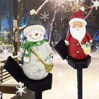 Christmas Pathway LED Solar Lights Outdoor Waterproof Lawn Stake Lamp for Walkway Yard Home Decor Holiday Santa Claus Xmas Holiday Lighting Lightinthebox - thumbnail