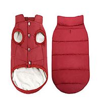 windproof dog winter coat waterproof dog jacket warm dog vest cold weather pet apparel with 2 layers fleece lined for small medium large dogs miniinthebox - thumbnail