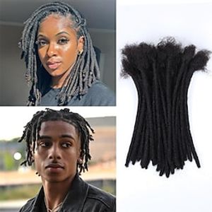 8Inch 30 Strands Synthetic Locs Extensions Dreadlock Extensions 0.6cm Afro Kinky Dreads Extensions for Men Women Lightinthebox