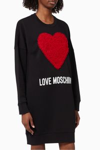 3D Heart with Logo Dress in Cotton