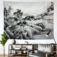 Landscape Painting Wall Tapestry Art Decor Blanket Curtain Hanging Home Bedroom Living Room Decoration Polyester miniinthebox - thumbnail