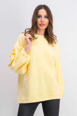 Womens Pullover Sweater Light Yellow Womens Pullover Sweater Light Yellow