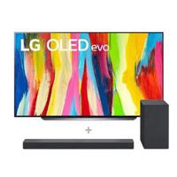 LG 77" C2 Series OLED 4K TV 2022 with LG SC9S Sound Bar for OLED C Series