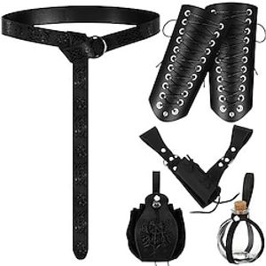 Retro Vintage Medieval Steampunk Waist Belt Wristband Scabbard Belt Pouch Pirate Viking Unisex Cosplay Costume Masquerade Performance Party LARP Bag Lightinthebox