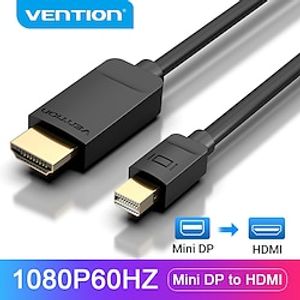 Vention Mini DisplayPort Adapter Cable, Mini DisplayPort to Micro HDMI Adapter Cable Male - Male 1080P 1.5m(5Ft) Lightinthebox