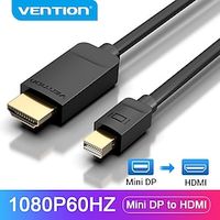 Vention Mini DisplayPort Adapter Cable, Mini DisplayPort to Micro HDMI Adapter Cable Male - Male 1080P 1.5m(5Ft) Lightinthebox - thumbnail