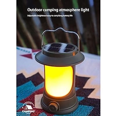 New LED Retro Camping Light Flood Lighting Outdoor Hangable Tent Light Solar Rechargeable Camping Light Lightinthebox New LED Retro Camping Light Flood Lighting Outdoor Hangable Tent Light Solar Rechargeable Camping Light Lightinthebox