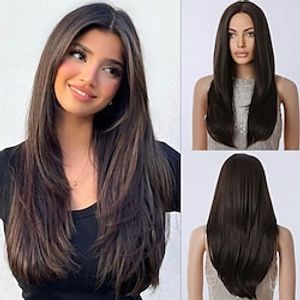 charming long layered hairstyles for straight hair 22inch no bangs synthetic wigs for women daily use party vacation holiday natural soft romantic simple casual halloween christmas costume heat resist miniinthebox