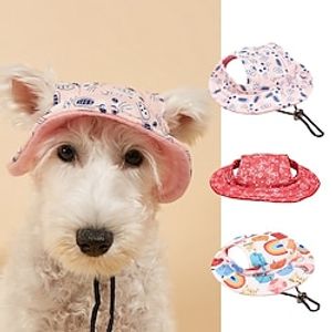 New Cross-border Cute Amazon Size Dog Cat Fashion Sun Hat Rabbit Cartoon Bow Pet Princess Hat Lightinthebox