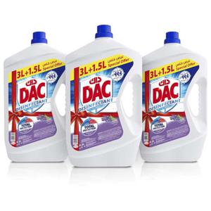 Dac Disinfectant Floor Cleaner Lavender 3 x 4.5 L