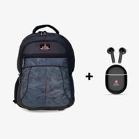 Swiss Military Champ Backpack - Black/Grey Camo + Delta 2 True Wireless Earbuds ENC - Black (Bundle) - thumbnail