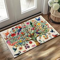 Tree of Life with Birds Doormat Non-Slip Oil Proof Rug Indoor Outdoor Mat Bedroom Decor Bathroom Mat Entrance Rug Door Mat Lightinthebox