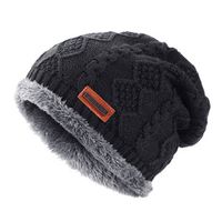 Knitted Thickening Plush Beanie Cap