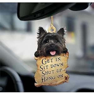 Car Hanging Ornament,Acrylic 2D Flat in The Hands of God Printed 2D Flat Keychain, Optional Acrylic Ornament and Car Rear View Mirror Accessories Memorial Gifts Pack miniinthebox