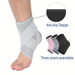 1pc Adjustable Ankle Brace Support For Men Women, Best Ankle Compression Sleeve For Sprained Ankle, Achilles Tendonitis, Perfect For Sports Recovery Lightinthebox