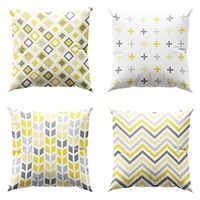 Geometric Double Side Pillow Cover 4PC Soft Decorative Square Cushion Case Pillowcase for Bedroom Livingroom Sofa Couch Chair Machine Washable miniinthebox - thumbnail