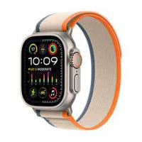 Apple Watch Ultra 2 GPS + Cellular, 49mm Titanium Case with Orange/Beige Trail Loop - Medium/Large (MRF23AE/A)