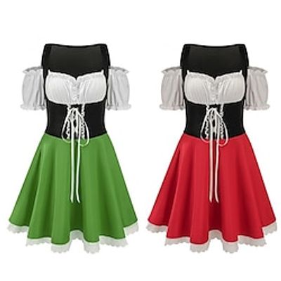 Carnival Oktoberfest Beer Costume Dress Cosplay Costume Dirndl Oktoberfest Beer Dresses Cosplay Bavarian Wiesn Women's Traditional Style Cloth Dress Apron Lightinthebox Carnival Oktoberfest Beer Costume Dress Cosplay Costume Dirndl Oktoberfest Beer Dresses Cosplay Bavarian Wiesn Women's Traditional Style Cloth Dress Apron Lightinthebox