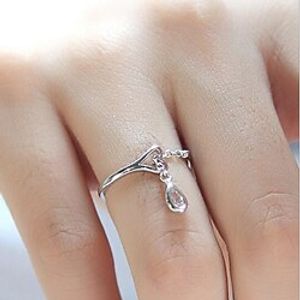 1PC Open Cuff Ring For Women's AAA Cubic Zirconia White Daily Date Alloy Heart Lightinthebox