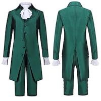 Rococo Renaissance Vacation Dress Outfits Prince Alexander Hamilton Nobleman Men's Halloween Musical Theatre Coat Lightinthebox