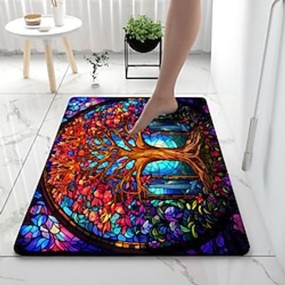 The Tree of Life Bathroom Deco Diatomaceous Earth Bath Mat Xmas Soft Mat Rubber Anti-Slip Fast Dry Super Absorbent Thin Bathroom Mat for Under Door - Bathroom Floor Mat Rug Bathtub Front Shower Mat Sink Lightinthebox The Tree of Life Bathroom Deco Diatomaceous Earth Bath Mat Xmas Soft Mat Rubber Anti-Slip Fast Dry Super Absorbent Thin Bathroom Mat for Under Door - Bathroom Floor Mat Rug Bathtub Front Shower Mat Sink Lightinthebox