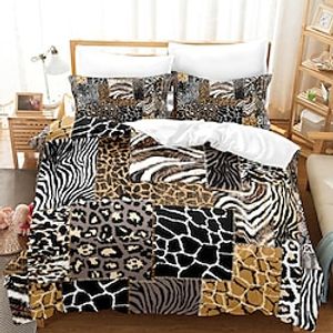 fur and pelts of various animals Pattern Duvet Cover Bedding Sets Comforter Cover with 1 print Print Duvet Cover or Coverlet,2 Pillowcases for Double/Queen/King miniinthebox