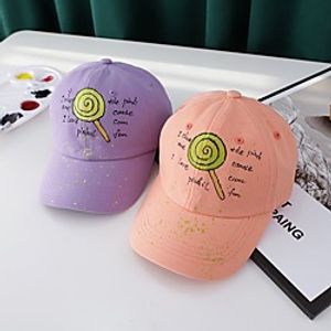 1pcs Kids  Toddler Unisex Sweet Birthday  Casual  Daily Wear Cartoon  Letter Stylish Cotton Hats  Caps White  Black  Purple S Lightinthebox