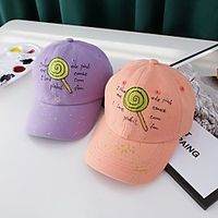 1pcs Kids  Toddler Unisex Sweet Birthday  Casual  Daily Wear Cartoon  Letter Stylish Cotton Hats  Caps White  Black  Purple S Lightinthebox - thumbnail