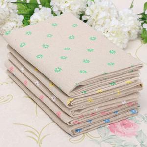 DIY Daisy Printed Linen Patchwork Cotton Table Cloth Handmade Zakka