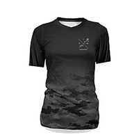 CAWANFLY Women's Short Sleeve Cycling Jersey Summer Black Bike Top Mountain Bike MTB Road Bike Cycling Quick Dry Breathable Sports Clothing Apparel / Micro-elastic miniinthebox - thumbnail