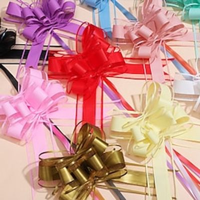 10pcs Gift Wrapping Pull Bow,For Christmas Gift Decor,Gift Basket/Gift Bag/Gift Box Wrapping Decor,Florist Packaging miniinthebox