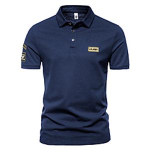 Men's Polo non-printing Solid Color Short Sleeve Casual Tops Simple Lightweight Military Comfortable Army Green Black Khaki Lightinthebox